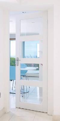 4 Panel Shaker Glazed Primed Internal Door