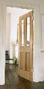4 Panel Oak 2 Light Glazed Interior Door 